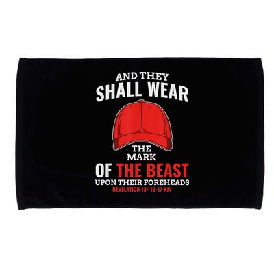Funny Anti Trump Mark Of The Beast Red Hat Microfiber Hand Towel