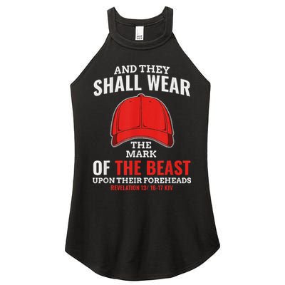 Funny Anti Trump Mark Of The Beast Red Hat Women's Perfect Tri Rocker Tank