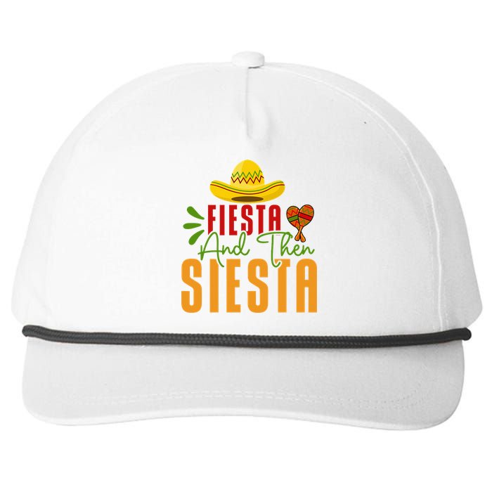 Fiesta And Then Siesta Cinco De Mayo Costume Essential Snapback Five-Panel Rope Hat