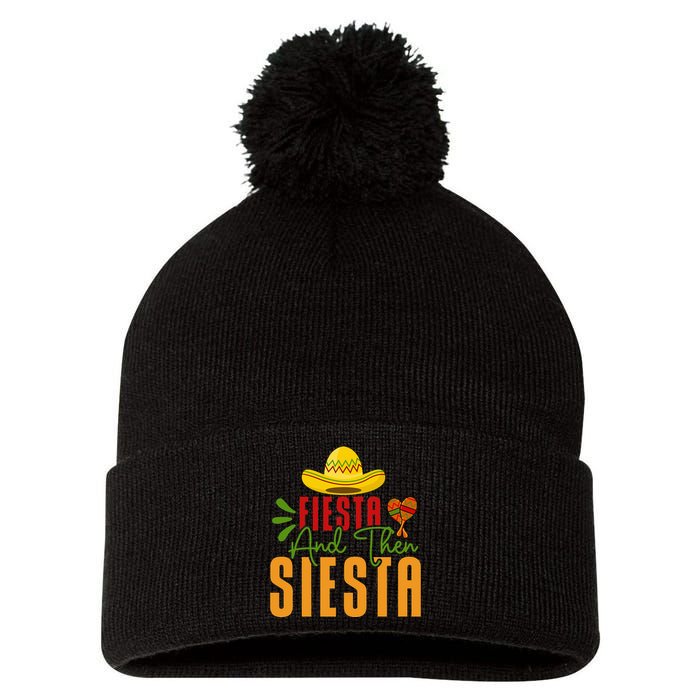 Fiesta And Then Siesta Cinco De Mayo Costume Essential Pom Pom 12in Knit Beanie