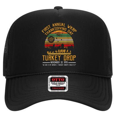 First Annual Thanksgiving Day Turkey Drop 22nd November Retr High Crown Mesh Back Trucker Hat