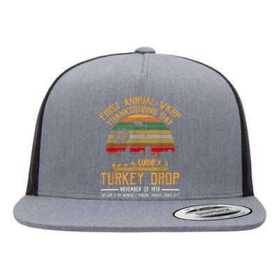 First Annual Thanksgiving Day Turkey Drop 22nd November Retr Flat Bill Trucker Hat