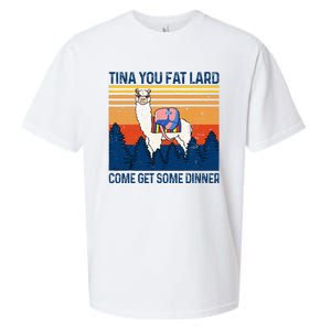 Funny Alpaca Tina You Fat Lard Come And Get Some Dinner Sueded Cloud Jersey T-Shirt