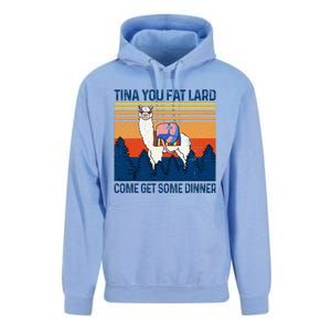 Funny Alpaca Tina You Fat Lard Come And Get Some Dinner Unisex Surf Hoodie