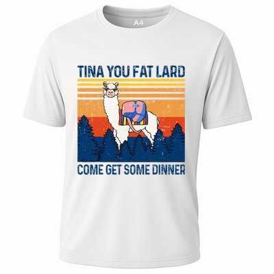 Funny Alpaca Tina You Fat Lard Come And Get Some Dinner Performance Shirt