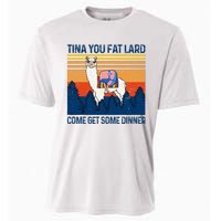 Funny Alpaca Tina You Fat Lard Come And Get Some Dinner Cooling Performance Crew T-Shirt