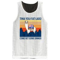 Funny Alpaca Tina You Fat Lard Come And Get Some Dinner Mesh Reversible Basketball Jersey Tank