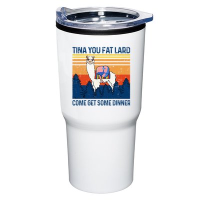 Funny Alpaca Tina You Fat Lard Come And Get Some Dinner Tumbler
