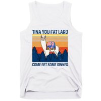 Funny Alpaca Tina You Fat Lard Come And Get Some Dinner Tank Top