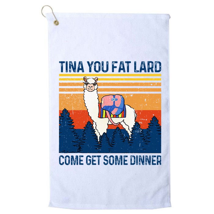 Funny Alpaca Tina You Fat Lard Come And Get Some Dinner Golf Towel
