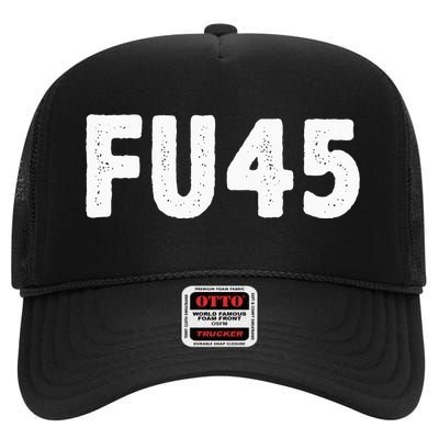 Fu45 Anti Trump Vintage Style High Crown Mesh Back Trucker Hat