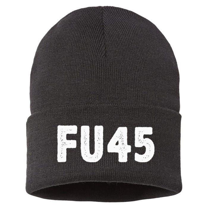 Fu45 Anti Trump Vintage Style Sustainable Knit Beanie