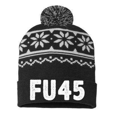 Fu45 Anti Trump Vintage Style USA-Made Snowflake Beanie