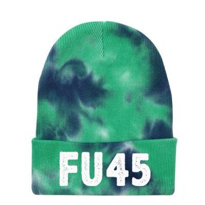 Fu45 Anti Trump Vintage Style Tie Dye 12in Knit Beanie