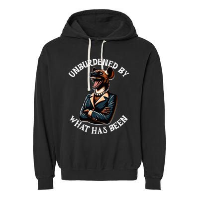 Funny Antikamala The Hyena With Famous Unburdened Quote Garment-Dyed Fleece Hoodie