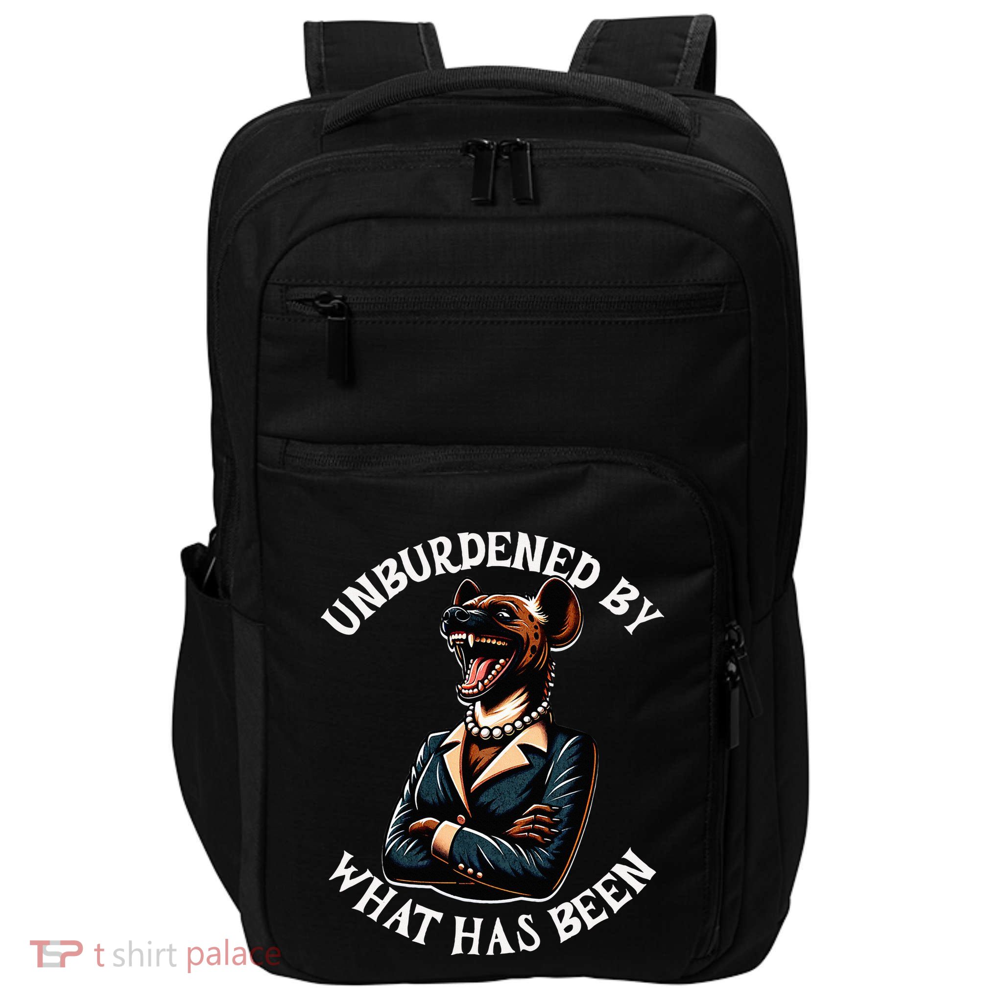Funny Antikamala The Hyena With Famous Unburdened Quote Impact Tech Backpack