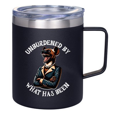 Funny Antikamala The Hyena With Famous Unburdened Quote 12oz Stainless Steel Coffee Mug
