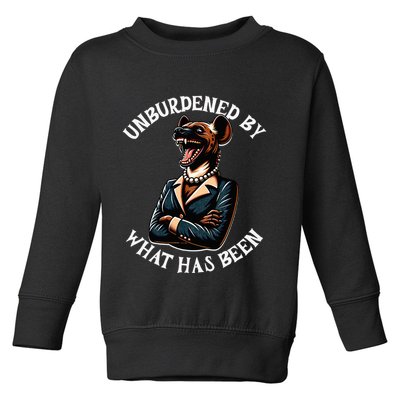 Funny Antikamala The Hyena With Famous Unburdened Quote Toddler Sweatshirt