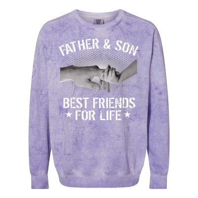 Father & Son Best Friends For Life Colorblast Crewneck Sweatshirt