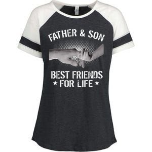 Father & Son Best Friends For Life Enza Ladies Jersey Colorblock Tee