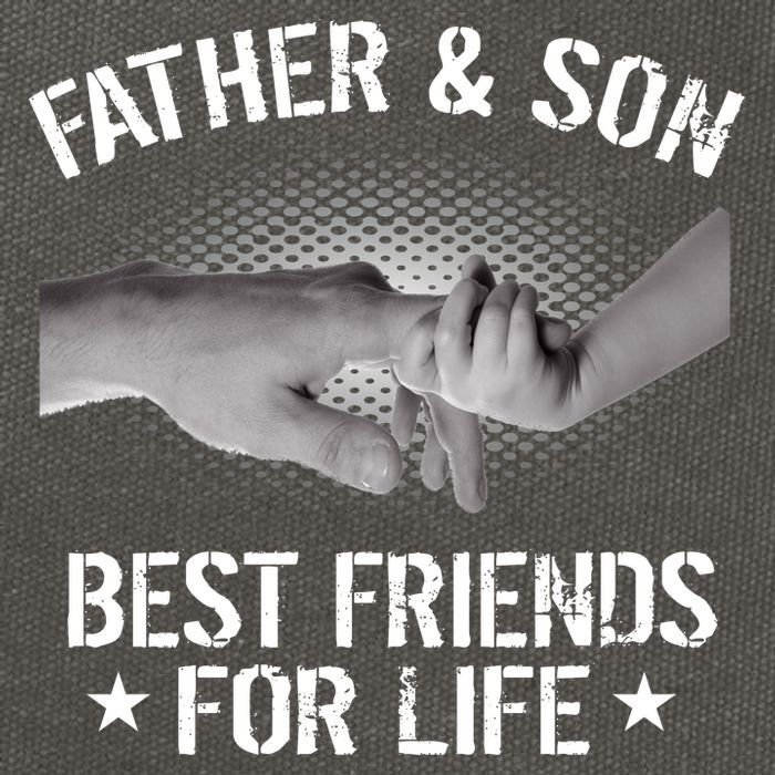 Father & Son Best Friends For Life Cotton Canvas Backpack