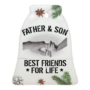 Father & Son Best Friends For Life Ceramic Bell Ornament