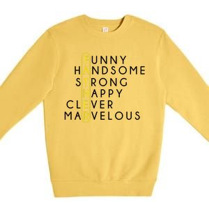 Father Acronym Fathers Day Premium Crewneck Sweatshirt