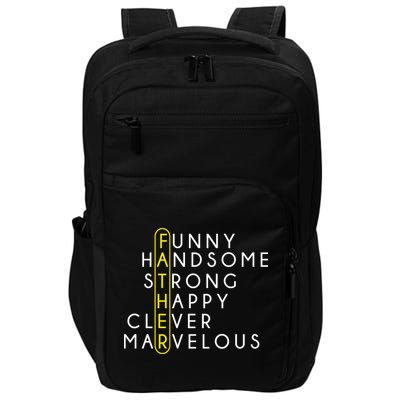 Father Acronym Fathers Day Impact Tech Backpack