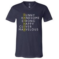 Father Acronym Fathers Day V-Neck T-Shirt