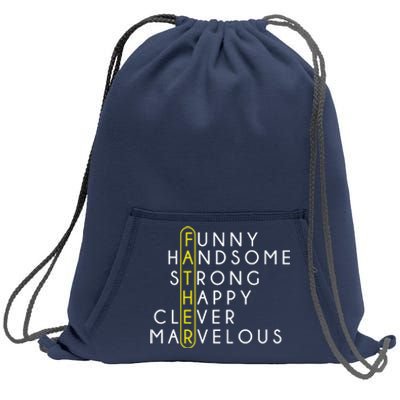 Father Acronym Fathers Day Sweatshirt Cinch Pack Bag