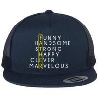 Father Acronym Fathers Day Flat Bill Trucker Hat