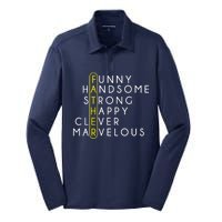 Father Acronym Fathers Day Silk Touch Performance Long Sleeve Polo