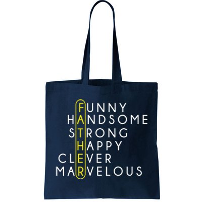 Father Acronym Fathers Day Tote Bag