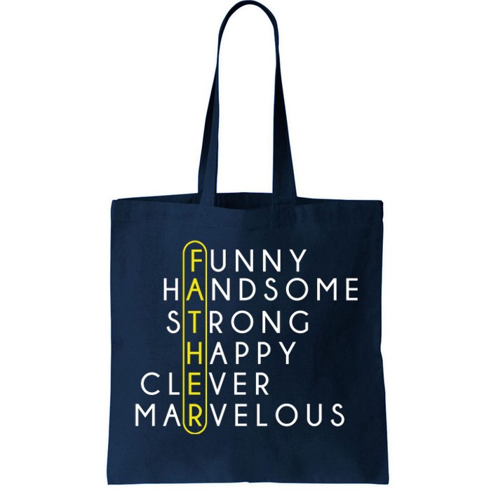 Father Acronym Fathers Day Tote Bag