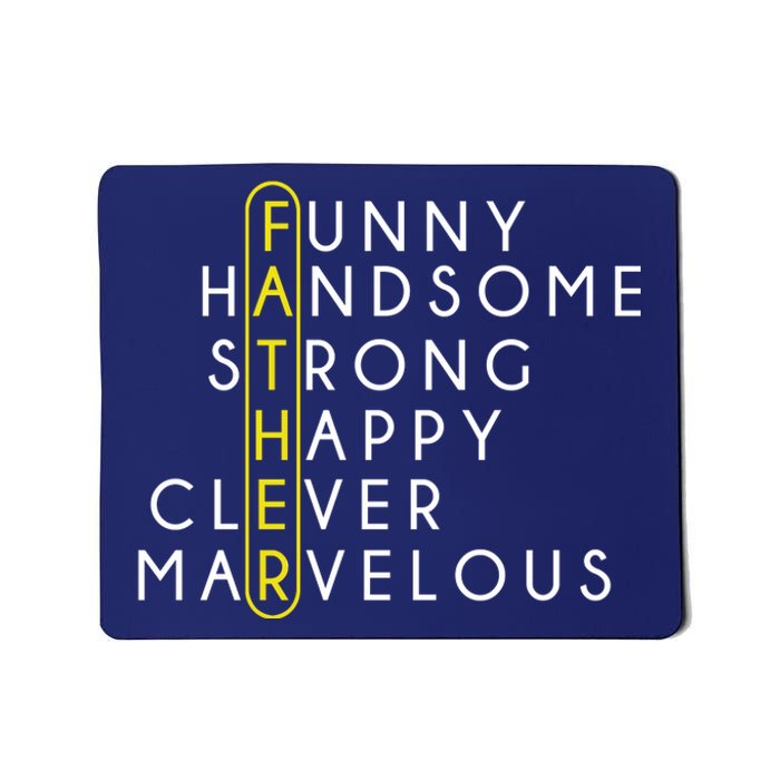 Father Acronym Fathers Day Mousepad