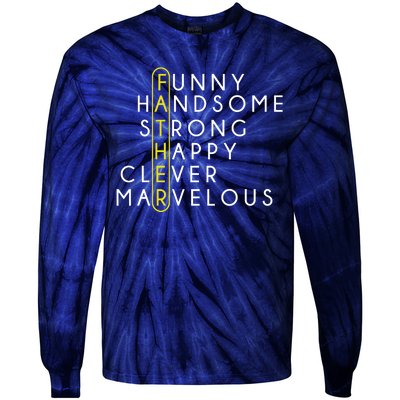 Father Acronym Fathers Day Tie-Dye Long Sleeve Shirt