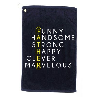 Father Acronym Fathers Day Golf Towel