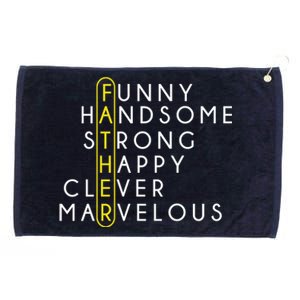 Father Acronym Fathers Day Grommeted Golf Towel