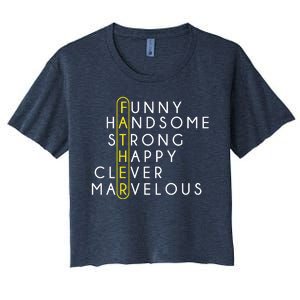 Father Acronym Fathers Day Women's Crop Top Tee