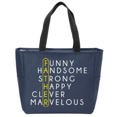 Father Acronym Fathers Day Zip Tote Bag