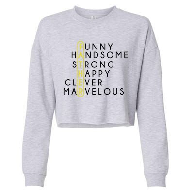 Father Acronym Fathers Day Cropped Pullover Crew