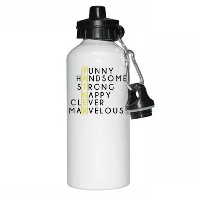 Father Acronym Fathers Day Aluminum Water Bottle 