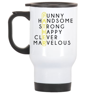 Father Acronym Fathers Day Stainless Steel Travel Mug