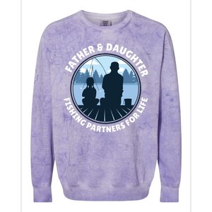 Father And Daughter Fishing Partners Colorblast Crewneck Sweatshirt