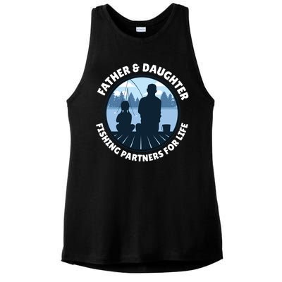 Father And Daughter Fishing Partners Ladies PosiCharge Tri-Blend Wicking Tank