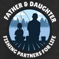 Father And Daughter Fishing Partners 7 Panel Mesh Trucker Snapback Hat