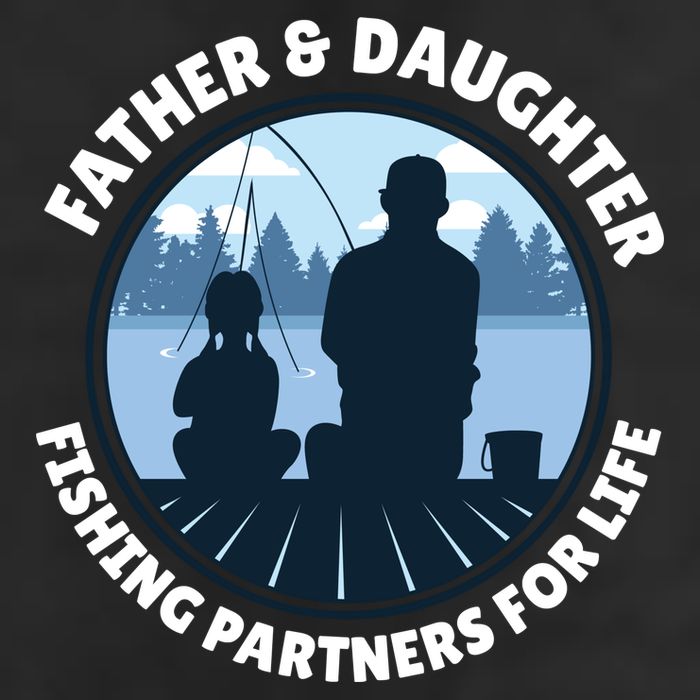 Father And Daughter Fishing Partners 7 Panel Mesh Trucker Snapback Hat