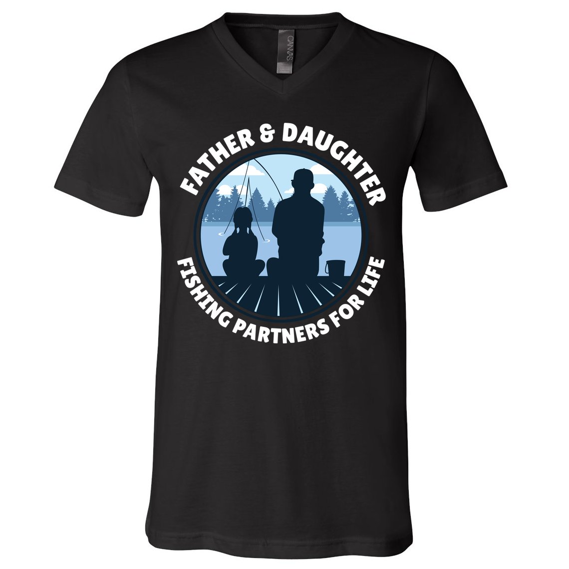 Father And Daughter Fishing Partners V-Neck T-Shirt