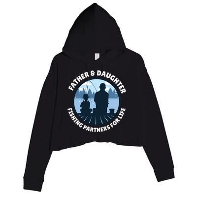 Father And Daughter Fishing Partners Crop Fleece Hoodie