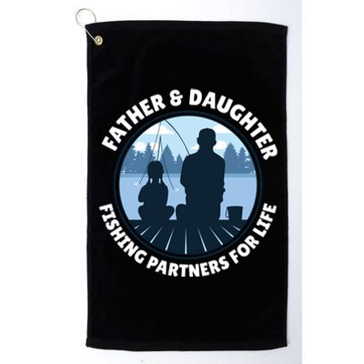 Father And Daughter Fishing Partners Platinum Collection Golf Towel